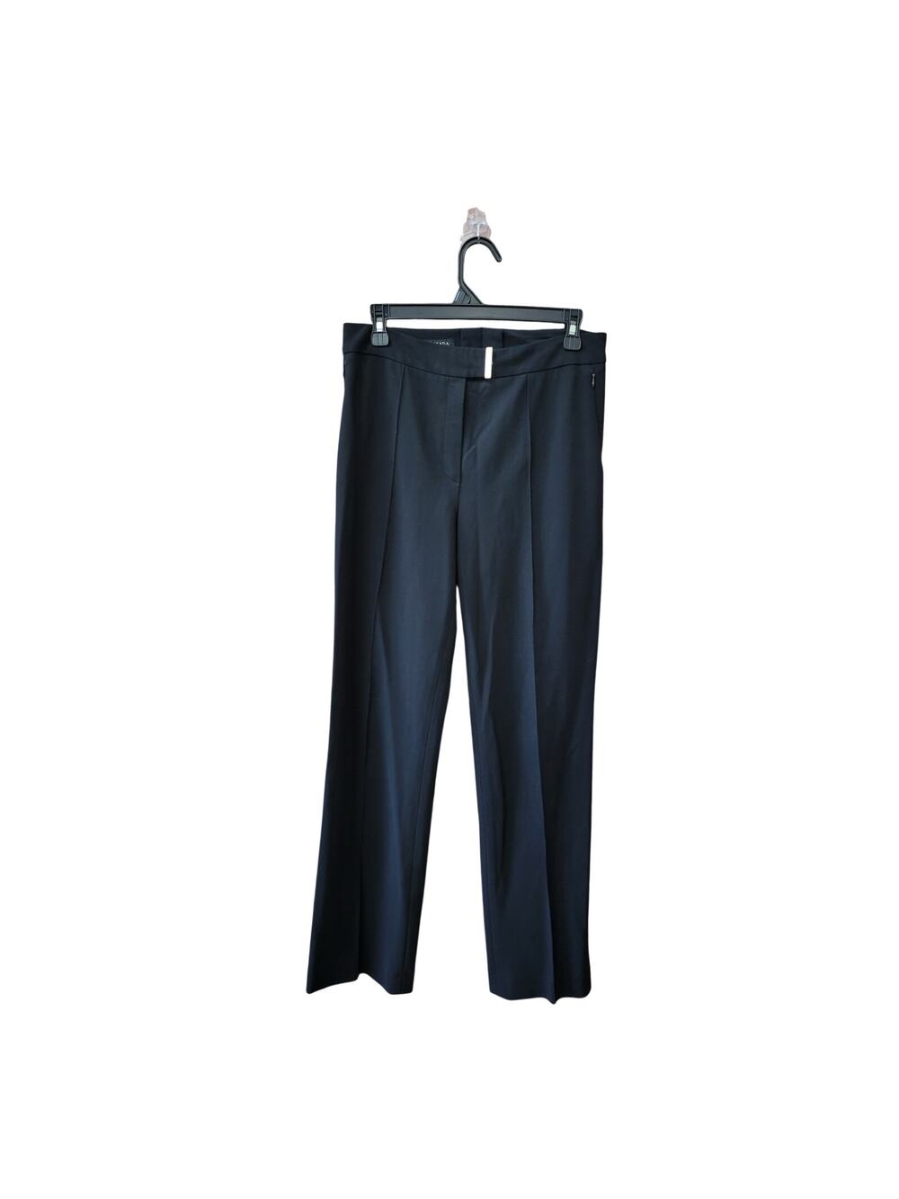 Escada Womens Black Pants Size 40 Dressy Wide Leg Pleated Size 10